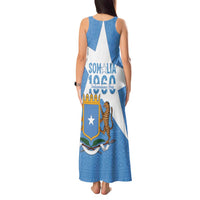 Personalized Somalia 1960 Independence Day Tank Maxi Dress Coat Of Arms Islamic Mix African Pattern