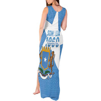 Personalized Somalia 1960 Independence Day Tank Maxi Dress Coat Of Arms Islamic Mix African Pattern