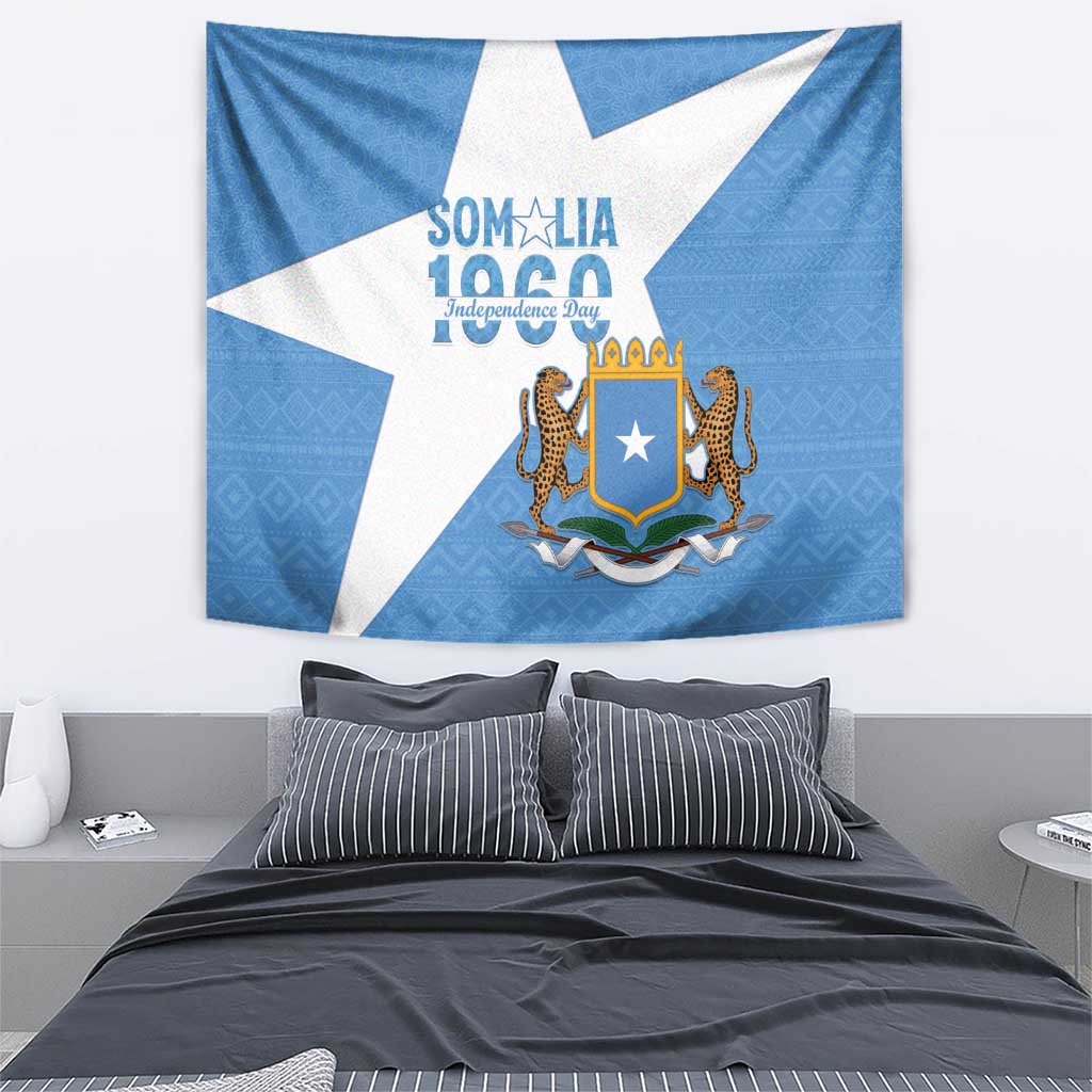 Personalized Somalia 1960 Independence Day Tapestry Coat Of Arms Islamic Mix African Pattern