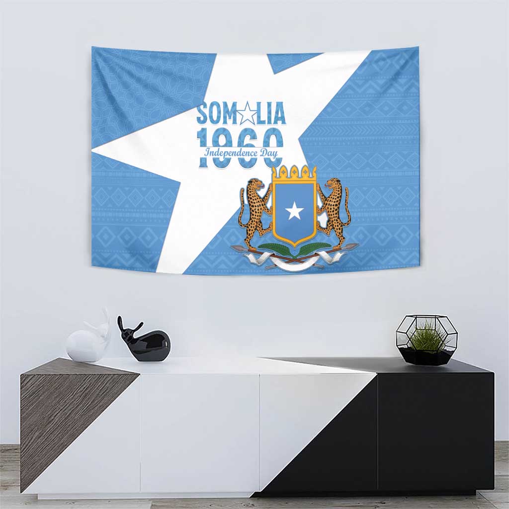 Personalized Somalia 1960 Independence Day Tapestry Coat Of Arms Islamic Mix African Pattern
