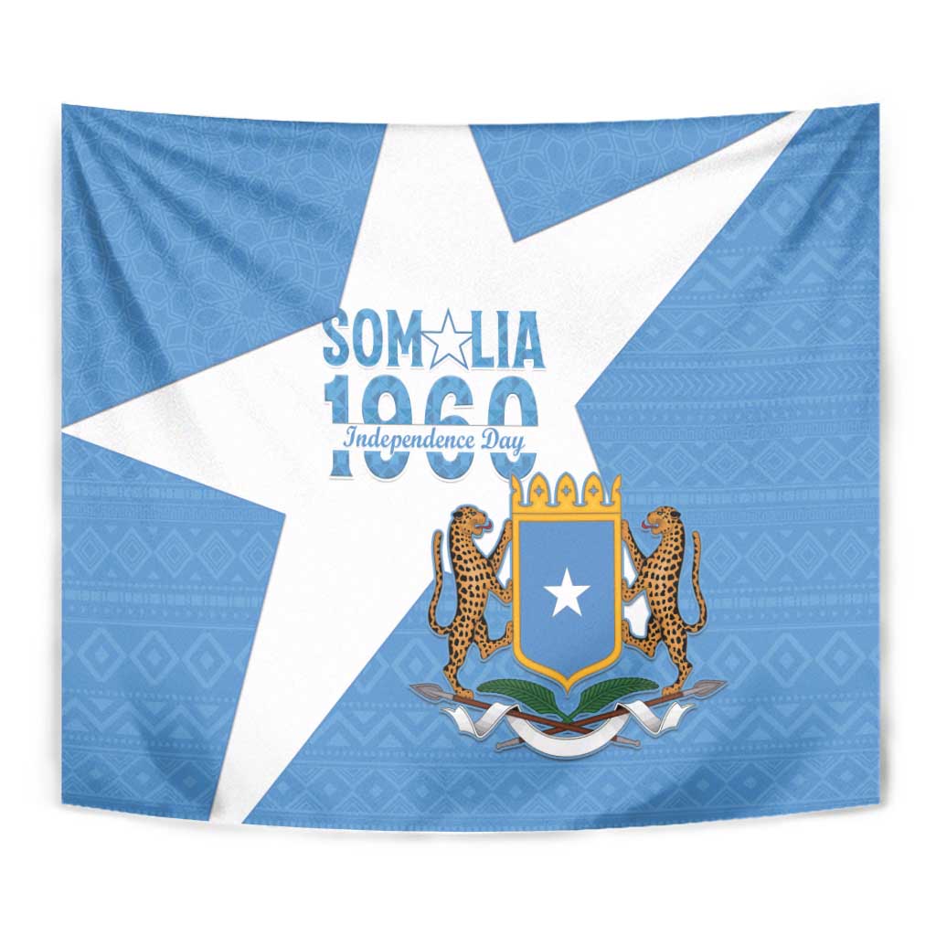 Personalized Somalia 1960 Independence Day Tapestry Coat Of Arms Islamic Mix African Pattern