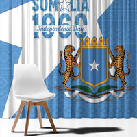 Personalized Somalia 1960 Independence Day Window Curtain Coat Of Arms Islamic Mix African Pattern