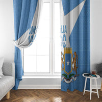 Personalized Somalia 1960 Independence Day Window Curtain Coat Of Arms Islamic Mix African Pattern