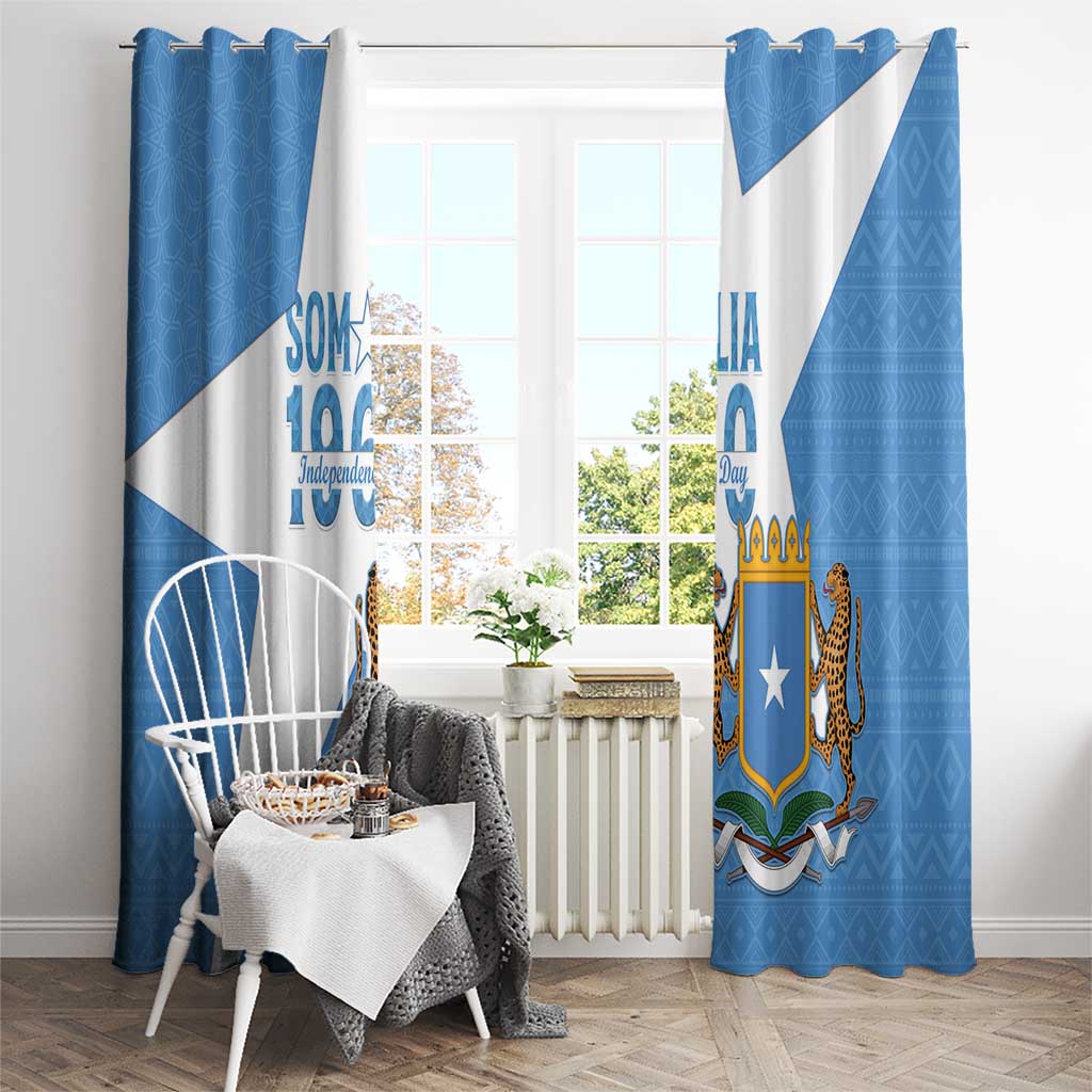 Personalized Somalia 1960 Independence Day Window Curtain Coat Of Arms Islamic Mix African Pattern
