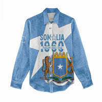 Personalized Somalia 1960 Independence Day Women Casual Shirt Coat Of Arms Islamic Mix African Pattern