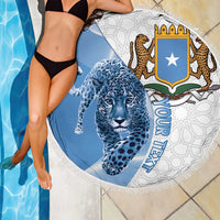 Somali Leopard Beach Blanket Coat Of Arms Islamic Pattern