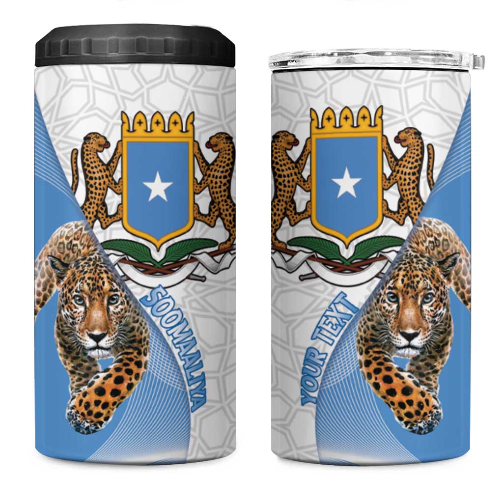Somali Leopard 4 in 1 Can Cooler Tumbler Coat Of Arms Islamic Pattern