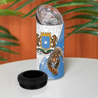Somali Leopard 4 in 1 Can Cooler Tumbler Coat Of Arms Islamic Pattern