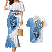 Somali Leopard Couples Matching Mermaid Dress and Hawaiian Shirt Coat Of Arms Islamic Pattern