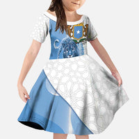 Somali Leopard Family Matching Off Shoulder Maxi Dress and Hawaiian Shirt Coat Of Arms Islamic Pattern