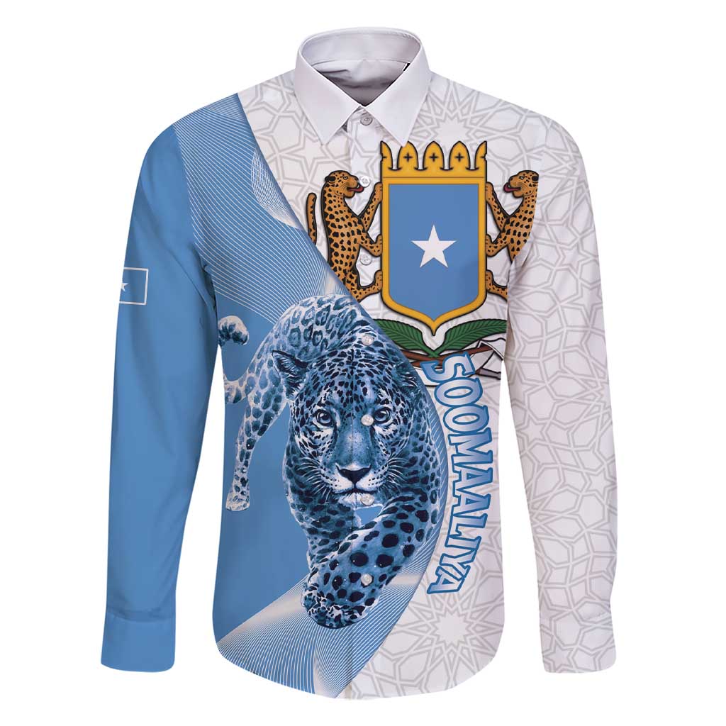 Somali Leopard Family Matching Short Sleeve Bodycon Dress and Hawaiian Shirt Coat Of Arms Islamic Pattern
