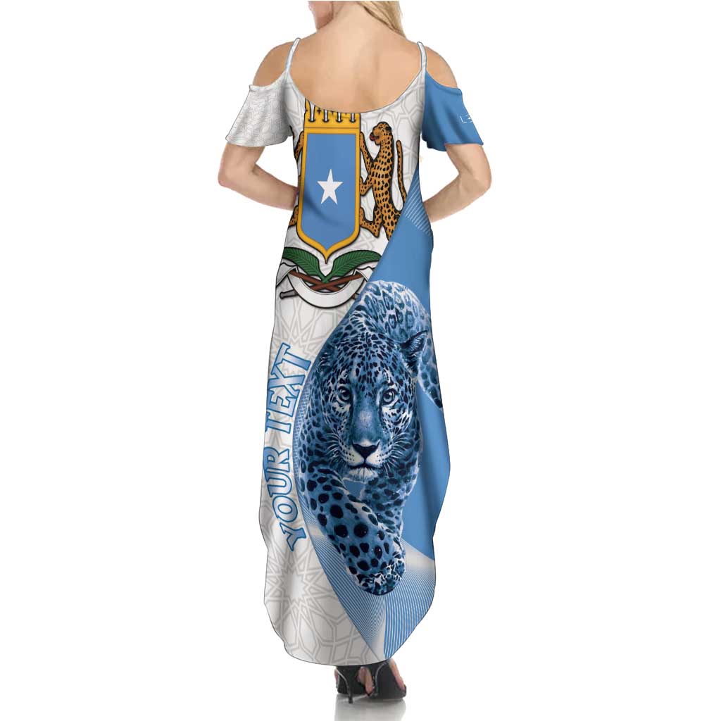 Somali Leopard Family Matching Summer Maxi Dress and Hawaiian Shirt Coat Of Arms Islamic Pattern