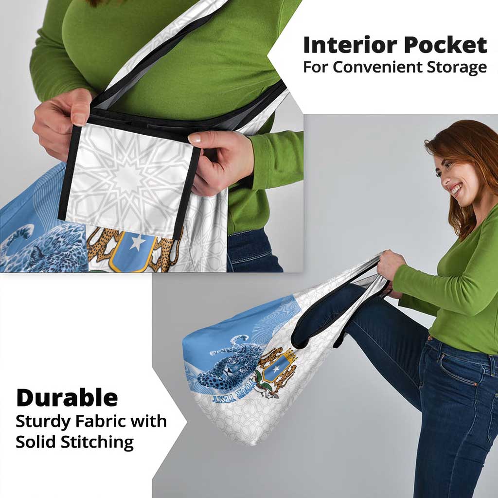 Somali Leopard Grocery Bag Coat Of Arms Islamic Pattern