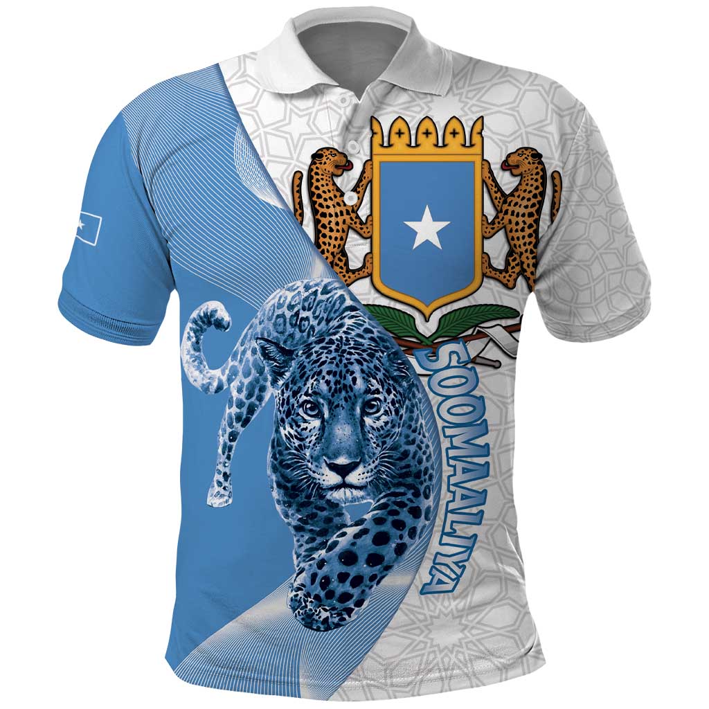 Somali Leopard Polo Shirt Coat Of Arms Islamic Pattern