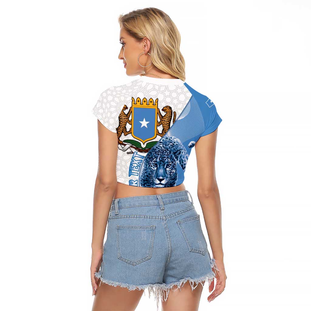 Somali Leopard Raglan Cropped T Shirt Coat Of Arms Islamic Pattern