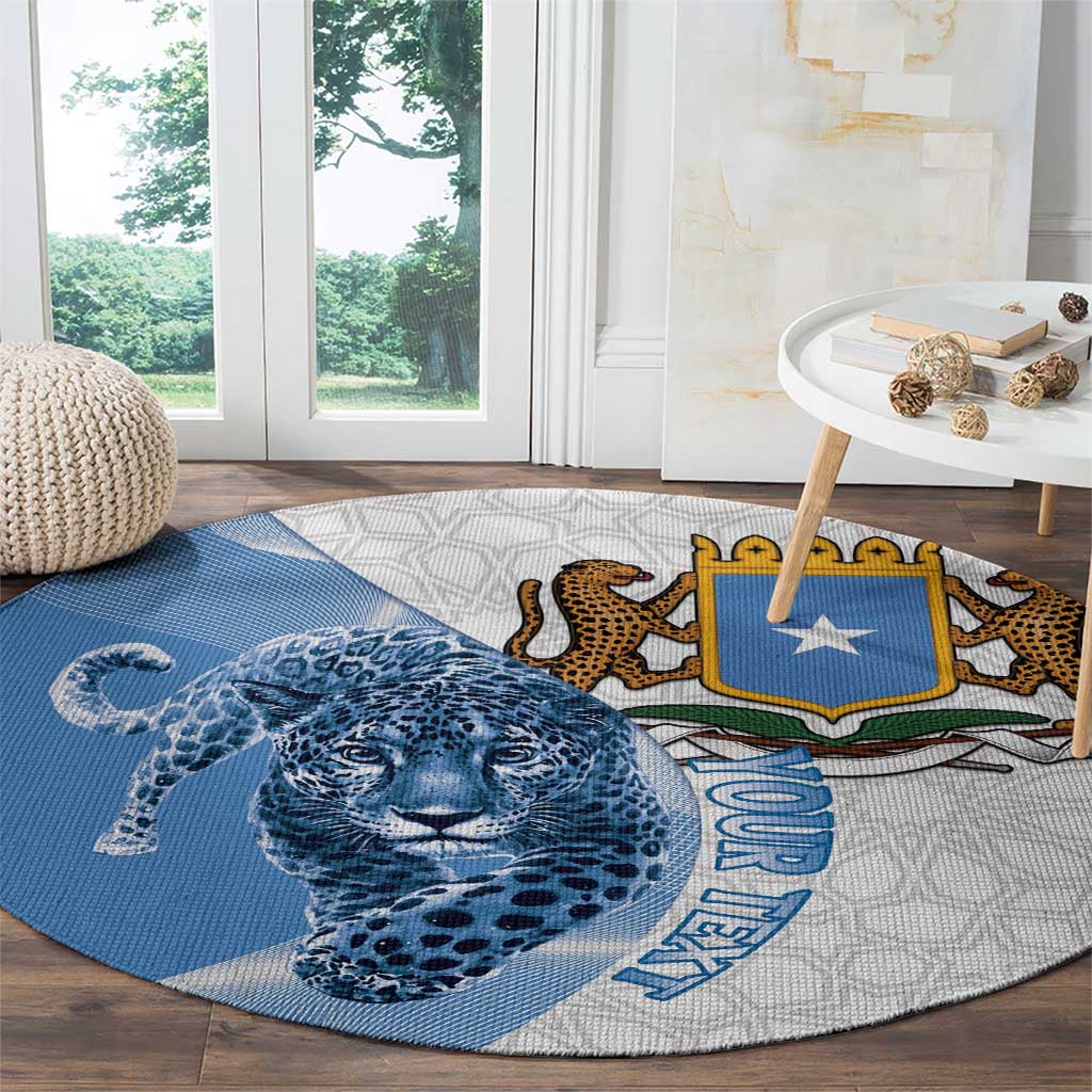 Somali Leopard Round Carpet Coat Of Arms Islamic Pattern