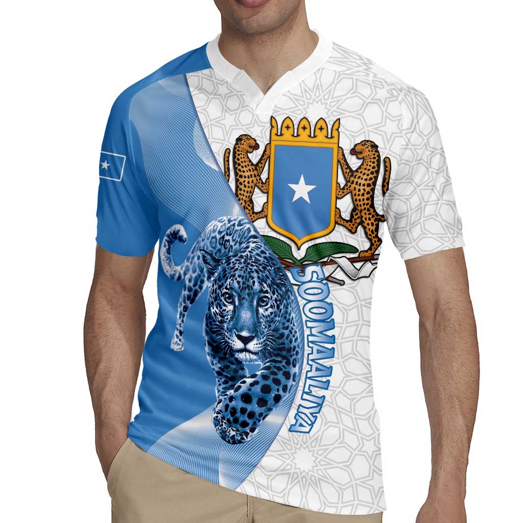 Somali Leopard Rugby Jersey Coat Of Arms Islamic Pattern