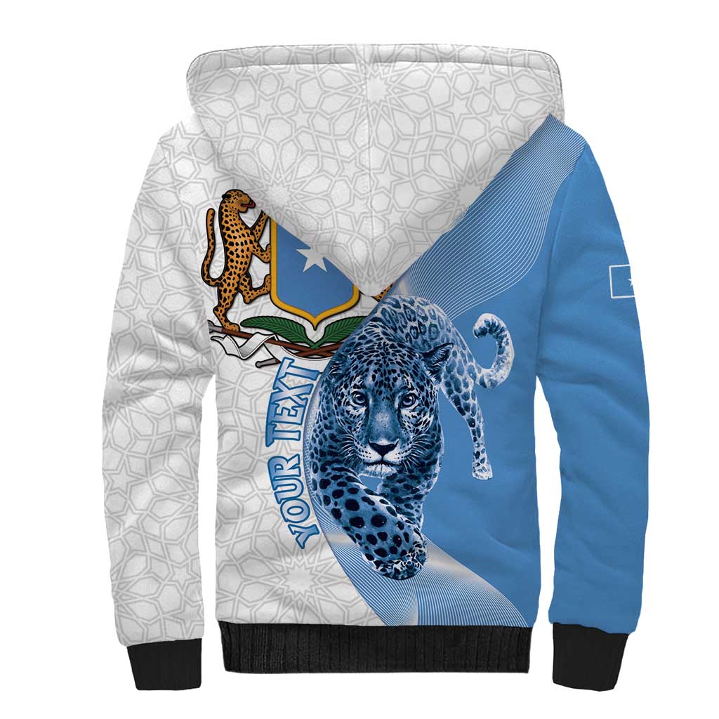Somali Leopard Sherpa Hoodie Coat Of Arms Islamic Pattern