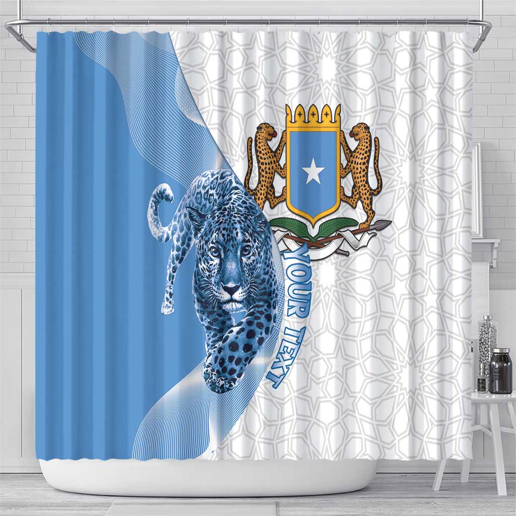 Somali Leopard Shower Curtain Coat Of Arms Islamic Pattern