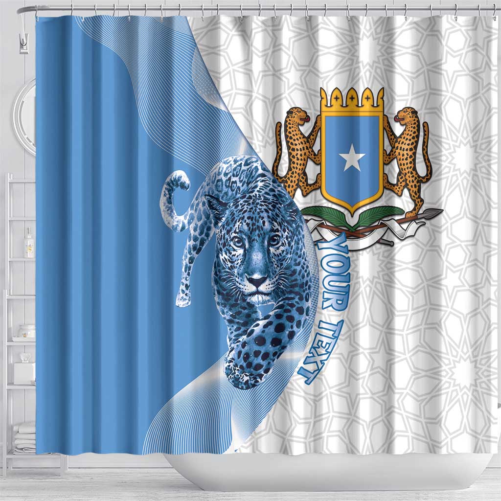 Somali Leopard Shower Curtain Coat Of Arms Islamic Pattern