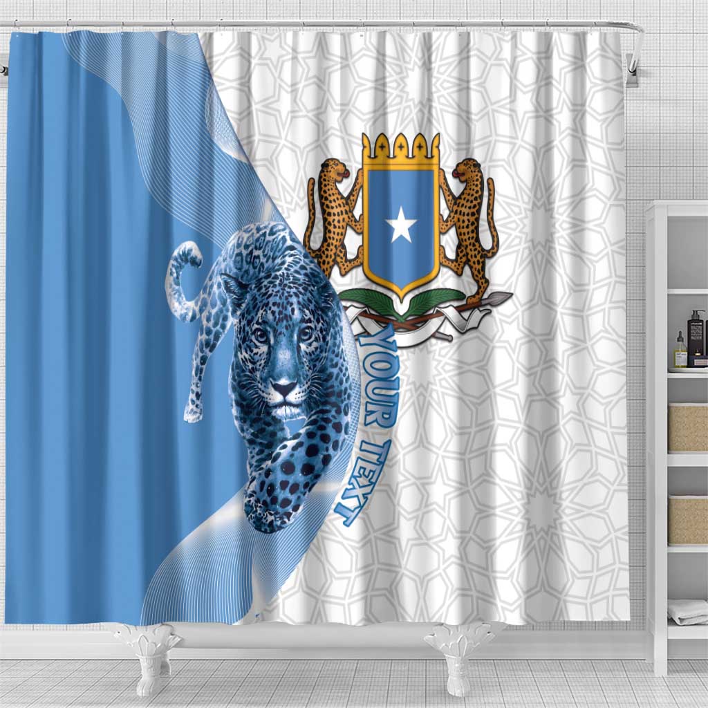 Somali Leopard Shower Curtain Coat Of Arms Islamic Pattern