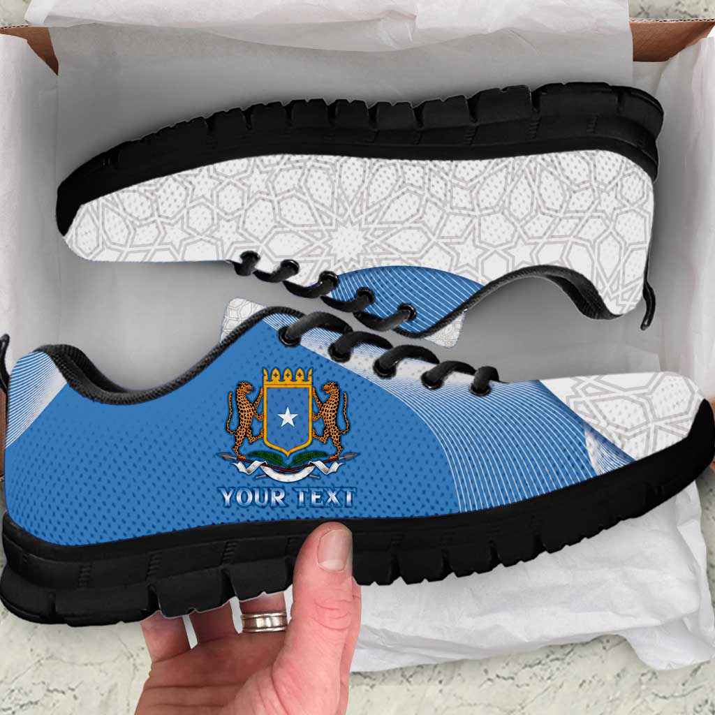 Personalised Somali Leopard Sneakers Coat Of Arms Islamic Pattern