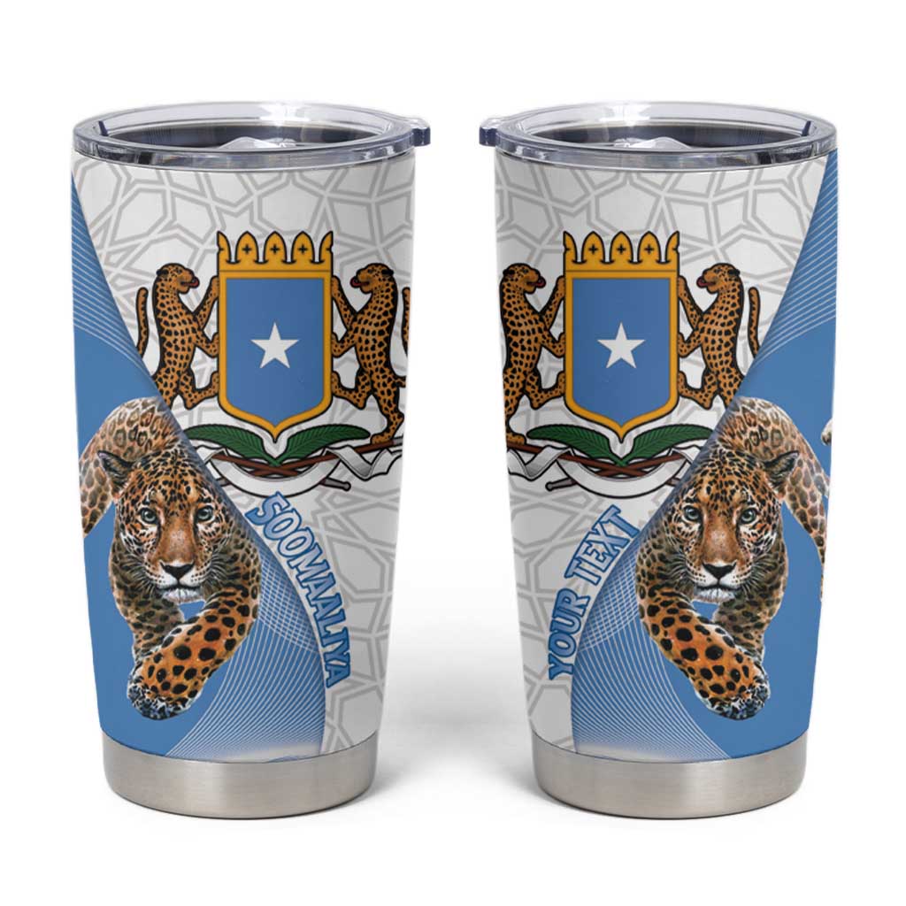 Somali Leopard Tumbler Cup Coat Of Arms Islamic Pattern