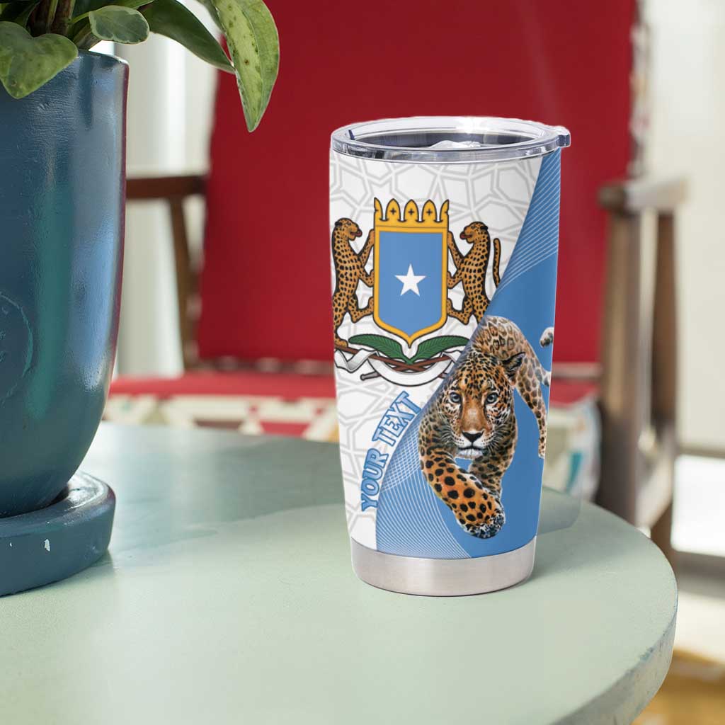 Somali Leopard Tumbler Cup Coat Of Arms Islamic Pattern