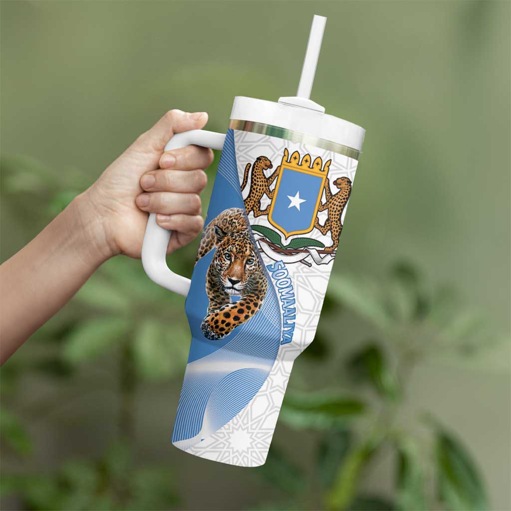 Somali Leopard Tumbler With Handle Coat Of Arms Islamic Pattern