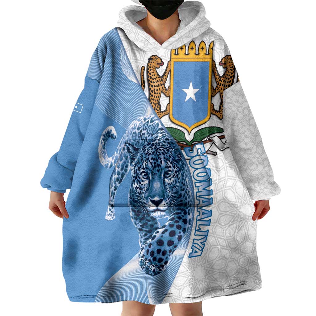 Somali Leopard Wearable Blanket Hoodie Coat Of Arms Islamic Pattern