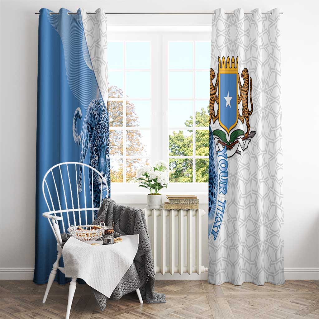 Somali Leopard Window Curtain Coat Of Arms Islamic Pattern