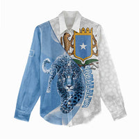 Somali Leopard Women Casual Shirt Coat Of Arms Islamic Pattern