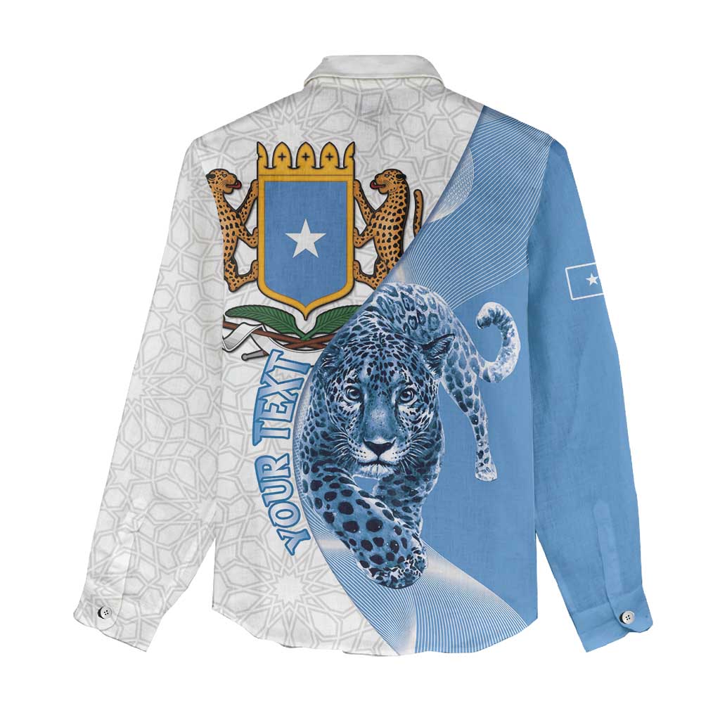 Somali Leopard Women Casual Shirt Coat Of Arms Islamic Pattern