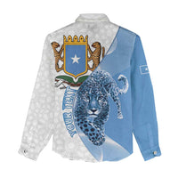 Somali Leopard Women Casual Shirt Coat Of Arms Islamic Pattern
