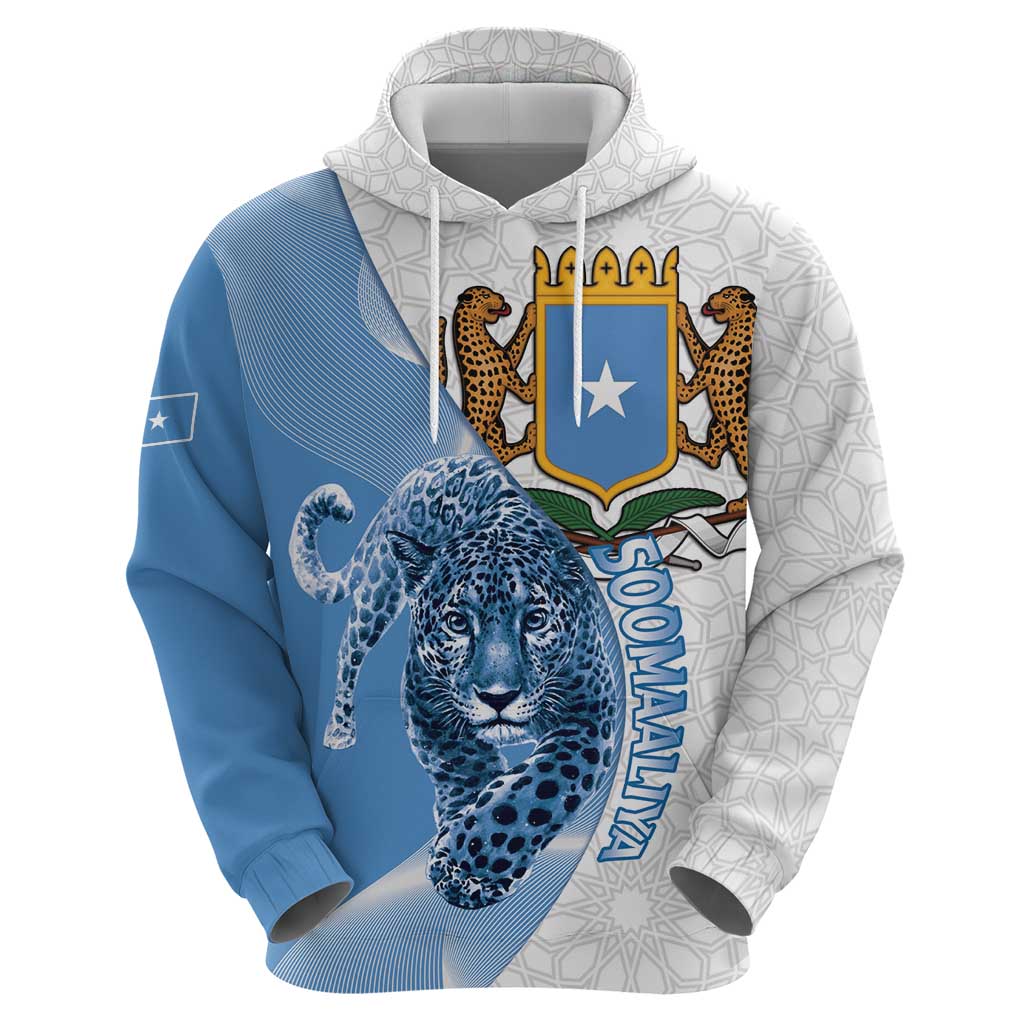 Somali Leopard Zip Hoodie Coat Of Arms Islamic Pattern