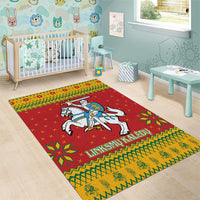 Lithuania Christmas Area Rug Coat Of Arms Linksmu Kaledu - Wonder Print Shop