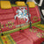 Lithuania Christmas Back Car Seat Cover Coat Of Arms Linksmu Kaledu - Wonder Print Shop
