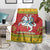 Lithuania Christmas Blanket Coat Of Arms Linksmu Kaledu
