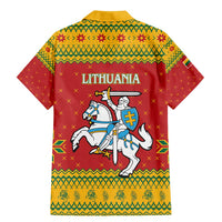 Lithuania Christmas Family Matching Mermaid Dress and Hawaiian Shirt Coat Of Arms Linksmu Kaledu - Wonder Print Shop
