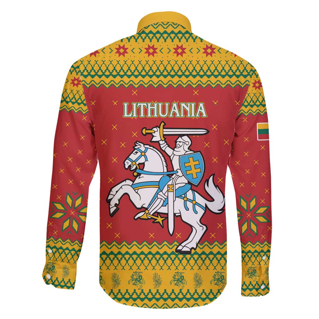 Lithuania Christmas Family Matching Tank Maxi Dress and Hawaiian Shirt Coat Of Arms Linksmu Kaledu - Wonder Print Shop