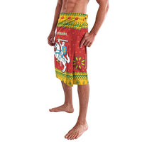 Lithuania Christmas Lavalava Coat Of Arms Linksmu Kaledu - Wonder Print Shop