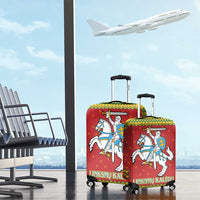 Lithuania Christmas Luggage Cover Coat Of Arms Linksmu Kaledu - Wonder Print Shop