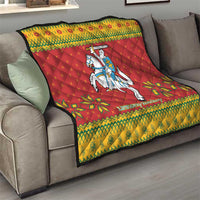 Lithuania Christmas Quilt Coat Of Arms Linksmu Kaledu - Wonder Print Shop
