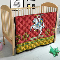 Lithuania Christmas Quilt Coat Of Arms Linksmu Kaledu - Wonder Print Shop