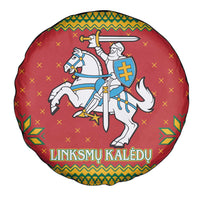 Lithuania Christmas Spare Tire Cover Coat Of Arms Linksmu Kaledu - Wonder Print Shop