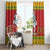 Lithuania Christmas Window Curtain Coat Of Arms Linksmu Kaledu - Wonder Print Shop