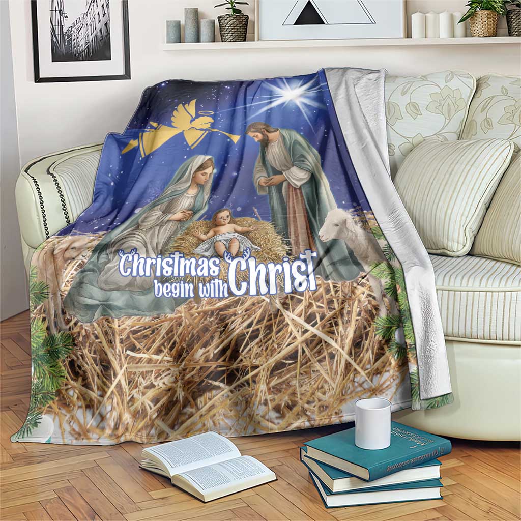 Lithuania Christmas Blanket Chistmas Begin With Christ