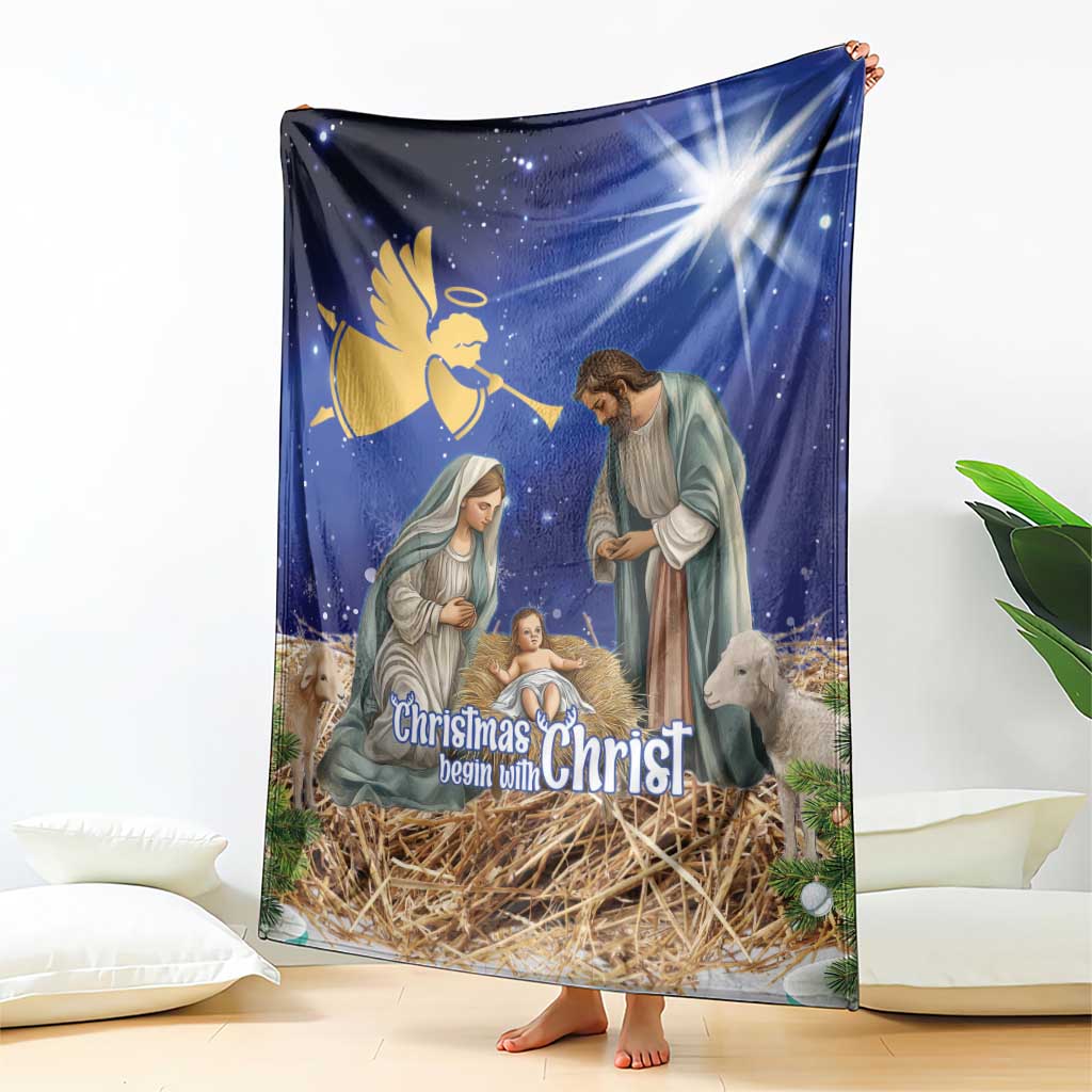 Lithuania Christmas Blanket Chistmas Begin With Christ
