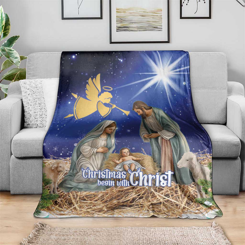 Lithuania Christmas Blanket Chistmas Begin With Christ