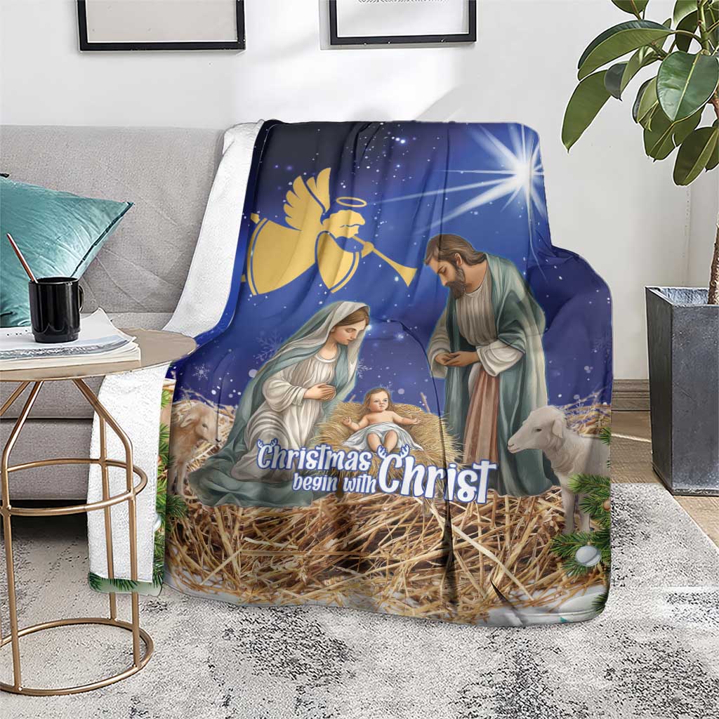 Lithuania Christmas Blanket Chistmas Begin With Christ